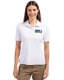 Seattle Seahawks Historic Cutter & Buck Virtue Eco Pique Recycled Womens Polo White Front