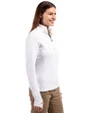 Los Angeles Chargers Historic Cutter & Buck Traverse Stretch Eco Quarter Zip Womens Pullover White Side
