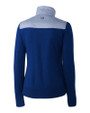 Cutter & Buck Cora Womens Quilted Sweater Jacket Tour Blue Mannequin Back