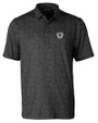 Las Vegas Raiders Historic Cutter & Buck Pike Constellation Print Stretch Mens Polo Black Mannequin