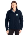 Los Angeles Chargers Historic Cutter & Buck Cascade Eco Fleece Womens Full Zip Jacket Navy Blue Front