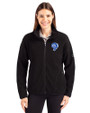 Los Angeles Rams Historic Cutter & Buck Cascade Eco Fleece Womens Full Zip Jacket Black Front