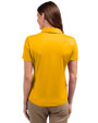 Los Angeles Chargers Historic Cutter & Buck Prospect Eco Textured Stretch Recycled Womens Short Sleeve Polo College Gold Back