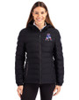 New England Patriots Historic Cutter & Buck Mission Ridge Repreve® Eco Insulated Womens Puffer Jacket Black Front