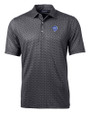 Los Angeles Rams Historic Cutter & Buck Pike Banner Print Stretch Mens Big & Tall Polo Black Mannequin