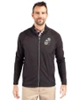 New Orleans Saints Historic Cutter & Buck Adapt Eco Knit Hybrid Recycled Mens Big & Tall Full Zip Jacket Black Front
