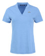 Los Angeles Chargers Cutter & Buck Forge Eco Heathered Stretch Womens Blade Top Dark Atlas Heather Mannequin