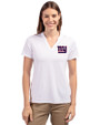 New York Giants Cutter & Buck Forge Eco Heathered Stretch Womens Blade Top White Front