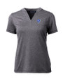 Los Angeles Rams Historic Cutter & Buck Forge Eco Heathered Stretch Womens Blade Top Charcoal Heather Mannequin