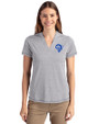 Los Angeles Rams Historic Cutter & Buck Forge Eco Heathered Stretch Womens Blade Top Polished Heather Front