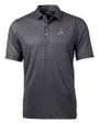 New England Patriots Historic Cutter & Buck Pike Banner Print Stretch Mens Polo Black Mannequin