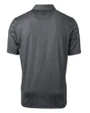 Miami Dolphins Historic Cutter & Buck Pike Banner Print Stretch Mens Polo Black Mannequin Back