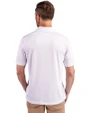 Las Vegas Raiders Historic Cutter & Buck Prospect Eco Textured Stretch Recycled Mens Short Sleeve Polo White Back