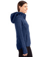 New York Giants Historic Cutter & Buck Mainsail Full Zip Hooded Womens Jacket Tour Blue Heather Side