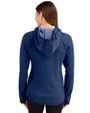 New York Giants Historic Cutter & Buck Mainsail Full Zip Hooded Womens Jacket Tour Blue Heather Back