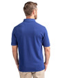 Los Angeles Rams Historic Cutter & Buck Advantage Eco Tri-Blend Pique Mens Big and Tall Polo Tour Blue Back