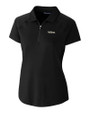 New York Jets Historic Cutter & Buck Forge Stretch Womens Short Sleeve Polo Black Mannequin