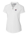 New York Giants Historic Cutter & Buck Forge Stretch Womens Short Sleeve Polo White Mannequin