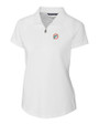 Miami Dolphins Historic Cutter & Buck Forge Stretch Womens Short Sleeve Polo White Mannequin