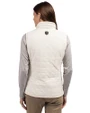 New England Patriots Historic Cutter & Buck Rainier PrimaLoft® Womens Eco Insulated Full Zip Puffer Vest Coconut Back