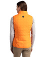 Tampa Bay Buccaneers Historic Cutter & Buck Rainier PrimaLoft® Womens Eco Insulated Full Zip Puffer Vest Satsuma Back