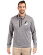 Arizona Cardinals Historic Cutter & Buck Stealth Heathered Mens Big and Tall  Quarter Zip Pullover Elemental Grey Front