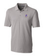 New England Patriots Historic Cutter & Buck Forge Stretch Mens Polo Polished Medium Gray Mannequin