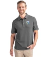 Los Angeles Chargers Historic Cutter & Buck Advantage Eco Tri-Blend Pique Mens Polo Elemental Grey Front