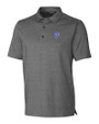 Los Angeles Rams Historic Cutter & Buck Forge Heathered Stretch Mens Polo Charcoal Heather Mannequin