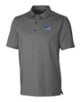 Seattle Seahawks Historic Cutter & Buck Forge Heathered Stretch Mens Polo Charcoal Heather Mannequin