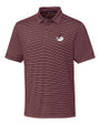 Arizona Cardinals Historic Cutter & Buck Forge Pencil Stripe Stretch Mens Polo Bordeaux Mannequin