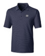 New York Giants Historic Cutter & Buck Forge Pencil Stripe Stretch Mens Polo Liberty Navy Mannequin