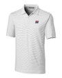 New York Giants Historic Cutter & Buck Forge Pencil Stripe Stretch Mens Polo White Mannequin