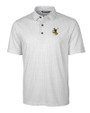 Pittsburgh Steelers Historic Cutter & Buck Pike Double Dot Print Stretch Mens Polo Charcoal Mannequin