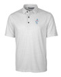 Tennessee Titans Historic Cutter & Buck Pike Double Dot Print Stretch Mens Polo Charcoal Mannequin