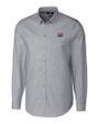New York Giants Historic Cutter & Buck Easy Care Stretch Oxford Mens Long Sleeve Button Down Shirt Charcoal Mannequin