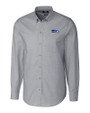 Seattle Seahawks Historic Cutter & Buck Easy Care Stretch Oxford Mens Long Sleeve Button Down Shirt Charcoal Mannequin