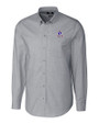 New England Patriots Historic Cutter & Buck Stretch Oxford Mens Long Sleeve Dress Shirt Charcoal Mannequin