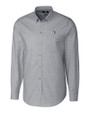 New Orleans Saints Historic Cutter & Buck Stretch Oxford Mens Long Sleeve Dress Shirt Charcoal Mannequin