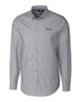 New York Jets Historic Cutter & Buck Stretch Oxford Mens Long Sleeve Dress Shirt Charcoal Mannequin