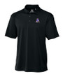 New England Patriots Historic Cutter & Buck Genre Textured Solid Mens Polo Black Mannequin