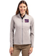 New York Giants Cutter & Buck Adapt Eco Knit Heather Recycled Womens Full Zip Polished Heather Front