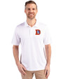 Denver Broncos Historic Cutter & Buck Forge Stretch Mens Big and Tall Polo White Front