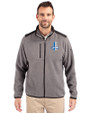 Detroit Lions Historic Cutter & Buck Cascade Eco Fleece Mens Full Zip Jacket Elemental Grey/Black Front
