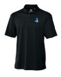 Detroit Lions Historic Cutter & Buck CB Drytec Genre Textured Solid Mens Big and Tall Polo Black Mannequin