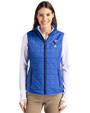 Indianapolis Colts Historic Cutter & Buck Rainier Recycled Insulated Puffer Womens Full Zip Vest Royal Front