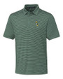 Green Bay Packers Historic Cutter & Buck Forge Pencil Stripe Stretch Mens Polo Hunter Green Mannequin