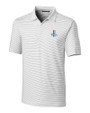 Detroit Lions Historic Cutter & Buck Forge Pencil Stripe Stretch Mens Polo White Mannequin
