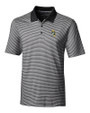 Green Bay Packers Historic Cutter & Buck Forge Tonal Stripe Stretch Mens Big and Tall Polo Black Mannequin