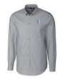 Detroit Lions Historic Cutter & Buck Stretch Oxford Mens Long Sleeve Dress Shirt Charcoal Mannequin